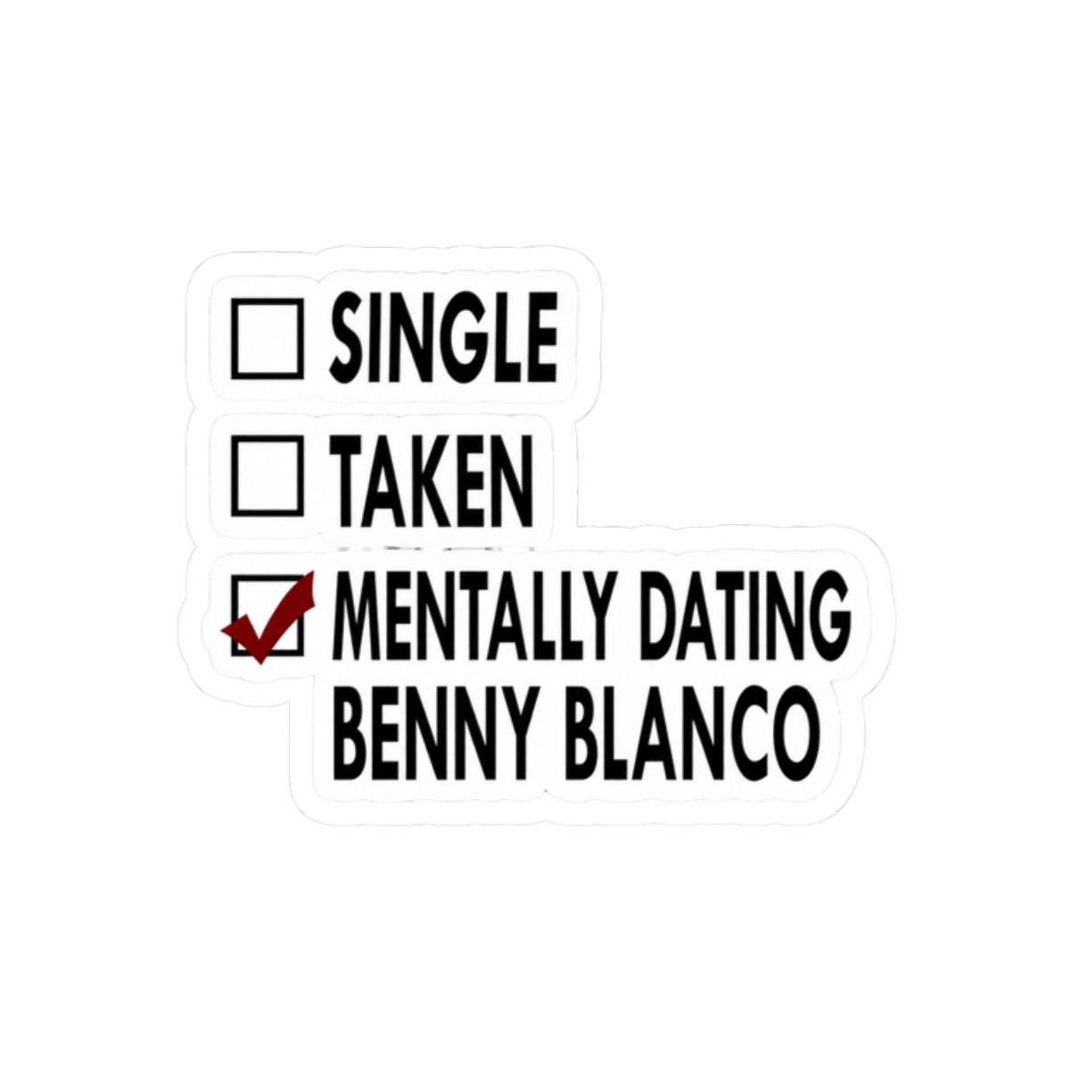 Dating Benny Blanco Black White - alternate angle 3, merchandise